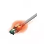 EasyLan DualBoot LED patch kábel Cat.6A (ISO/IEC), S/FTP, sivý, 5,0 m, s LED identifikáciou