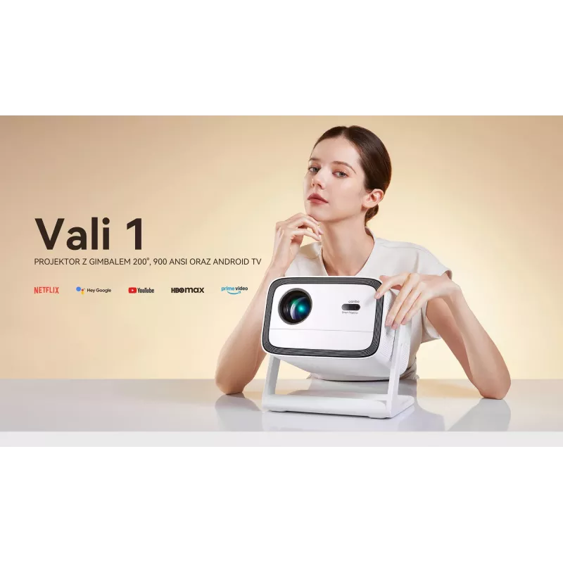 Projektor WANBO Vali 1 Full HD 900 ANSI lumenov prenosný domáce kino