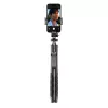Statívový selfie stick Crong CRGSGU1BLK hliníkový Bluetooth s vyklápacími nožičkami a držiakom na telefón