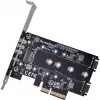 Silverstone SST-ECM27 M.2/SATA adaptérová karta, PCIe 4.0, 1x M-Key, 2x SATA 6G - Low Profile