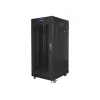 Inštalačná skriňa rack 19 27U 600x800 čierna, perforované dvere LCD (ploché balenie)