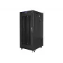 Inštalačná skriňa rack 19 27U 600x800 čierna, perforované dvere LCD (ploché balenie)