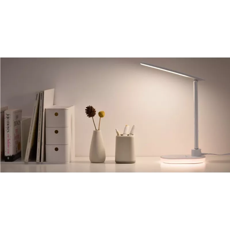 Stolná lampa Hawk HW-LAMP03 biela RGB — nastaviteľná LED stolná lampa s RGB osvetlením