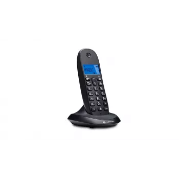 Bezdrôtový telefón Motorola C1001CB čierny — DECT mikrotelefón s 1,6-palcovým displejom