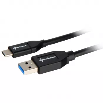 USB-3.2-Gen-2 kábel, USB-A konektor samec > USB-C konektor samec (čierna, 0,5 metra)