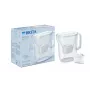 Filtračná kanvica na vodu BRITA Style Essential — biela, 1,4 l filtrovaný objem, 2,4 l nádrž, kompatibilná s kazetami MAXTRA+ Pro