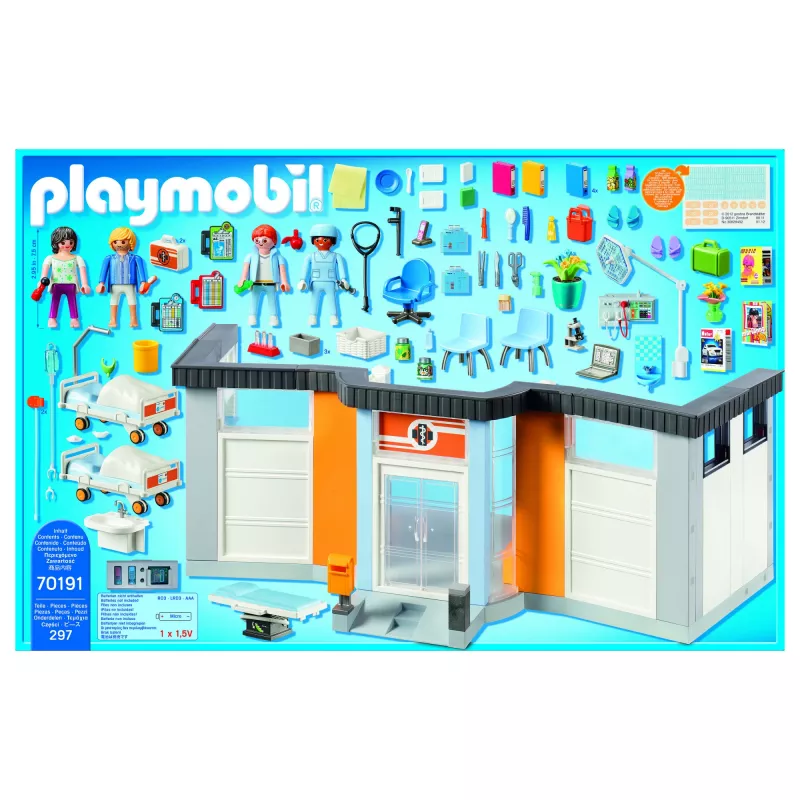 Figúrka Playmobil 70191 Zariadené krídlo nemocnice 297 dielov