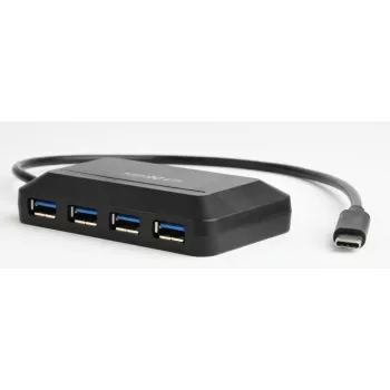 USB Hub GEMBIRD ACT-HUB3C-4P — USB 3.2 Gen 1 Type-A host k 4 × USB 3.2 Gen 1 Type-C, 5000 Mbit/s, čierny
