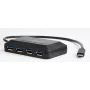 USB Hub GEMBIRD ACT-HUB3C-4P — USB 3.2 Gen 1 Type-A host k 4 × USB 3.2 Gen 1 Type-C, 5000 Mbit/s, čierny