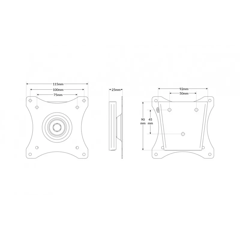 TV držiak Edbak GD03 73,7 cm 10 kg čierny