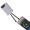 Prenosná powerbanka Tellur TLL158441, 10000 mAh, integrovaný USB-C a Lightning kábel, fialová