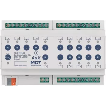 MDT spínací aktor AKS-1616.03 16f. 8TE REG 16A 230VAC