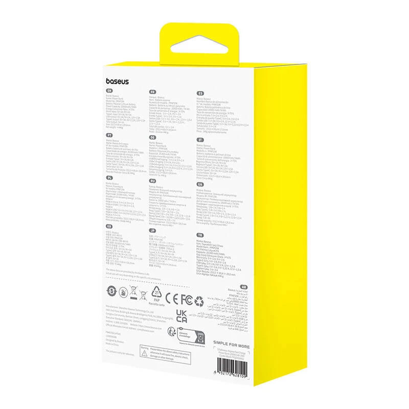 Baseus Airpow lítium-polymérová powerbanka 20000 mAh 20 W čierna