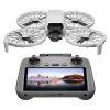 Dron DJI Flip 4 s 48 MP kamerou, 4K (3840x2160), 3110 mAh batéria, 16 m/s, 14 000 m dosah, 4 rotory, 0,249 kg, čierna/biela