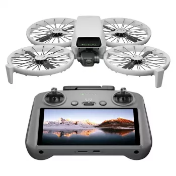Dron DJI Flip 4 s 48 MP kamerou, 4K (3840x2160), 3110 mAh batéria, 16 m/s, 14 000 m dosah, 4 rotory, 0,249 kg, čierna/biela