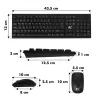 NanoRS bezdrôtová klávesnica a myš combo s ergonomickým dizajnom – RS580 pre plynulé a efektívne používanie