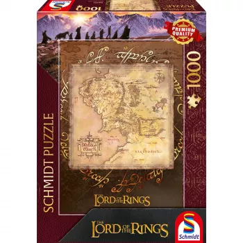Puzzle 1000 dielikov, schmidt spiele Pán prsteňov - Stredozem, umelecká tlač