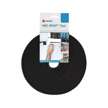 Suchá páska na káble Velcro 25 m x 16 mm FRT nekonečná rolka, čierna