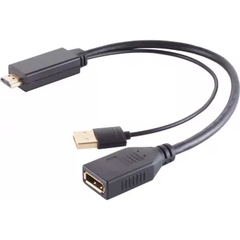shiverpeaks -BASIC-S--adaptér-HDMI-A adaptér, DisplayPort konektor samica, 4K, 30 cm (80098-SPB)