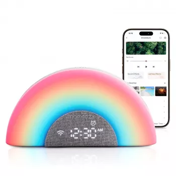 Momcozy Rainbow biely zvukový strojček sivý