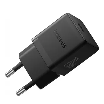Baseus Palm USB a USB-C nabíjačka 20W, EÚ, čierna