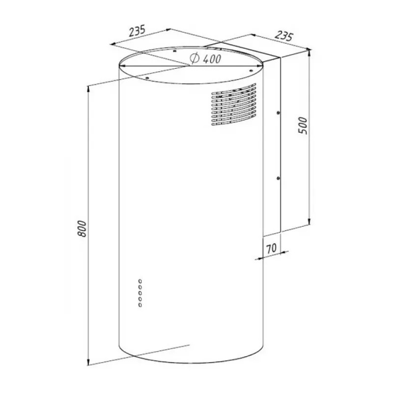 Digestor AKPO WK-4 BALMERA WL štíhly BIELY HEDVÁBNY MAT T450 M3