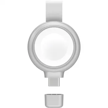 Nabíjačka 4smarts QI2 Smartwatch strieborná USB bezdrôtové rýchle nabíjanie