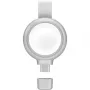 Nabíjačka 4smarts QI2 Smartwatch strieborná USB bezdrôtové rýchle nabíjanie