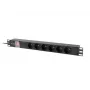 Rack PDU LANBERG PDU-06E-0200-IEC-BK 1U 10A 6x PL rozvodná jednotka