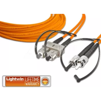Lightwin vysokokvalitný duplexný LWL patch kábel, MM OM1, SC - ST LWL patch kábel (LDP-62 SC-ST 10.0)