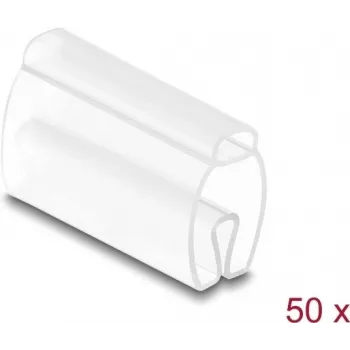 Označovač káblov DELOCK 80952, 50 ks, pre káble Ø 6–10 mm, transparentný