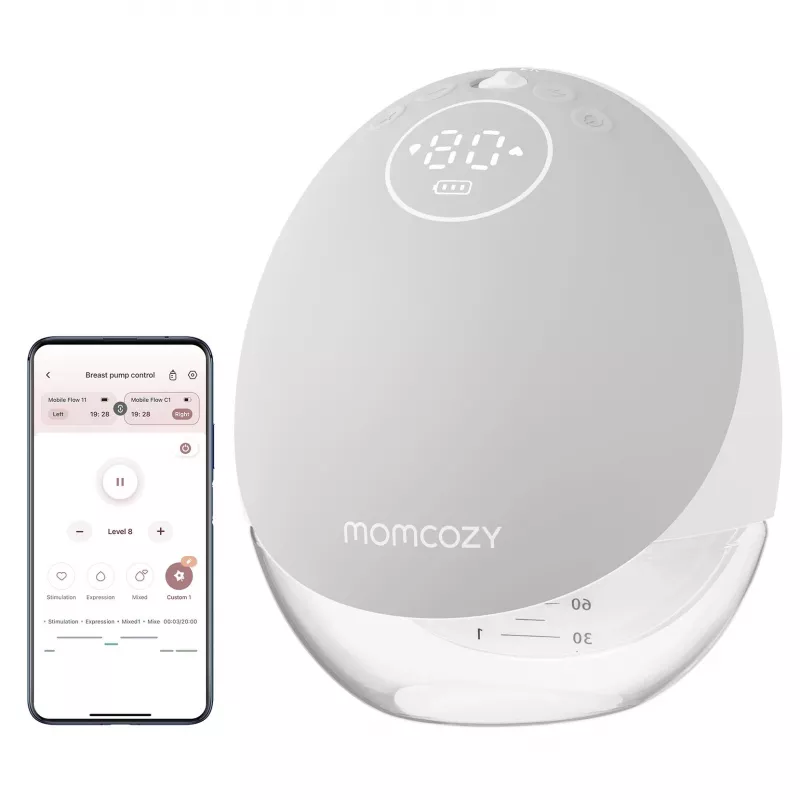 Odsávačka mlieka Momcozy M9 single sivá