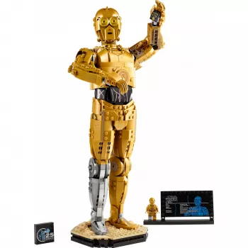 LEGO stavebná figúrka Star Wars C-3PO model 75398 — 1 138 dielov, 380 mm zberateľský kus na displej
