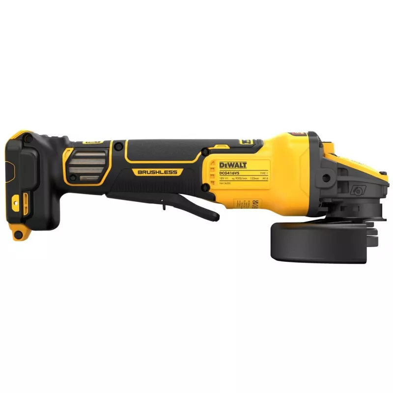 DeWALT DCG416VSN-XJ akumulátorová uhlová brúska 18 V XR, 125 mm, variabilné otáčky (bez akumulátora)