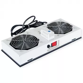 ROLINE ventilátorová jednotka 26.21.0019 — 2 ventilátory pre 19-palcovú nástennú skriňu, sivá
