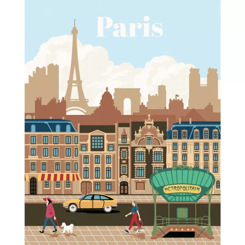 CreArt - Farebný Paríž, maľovanie