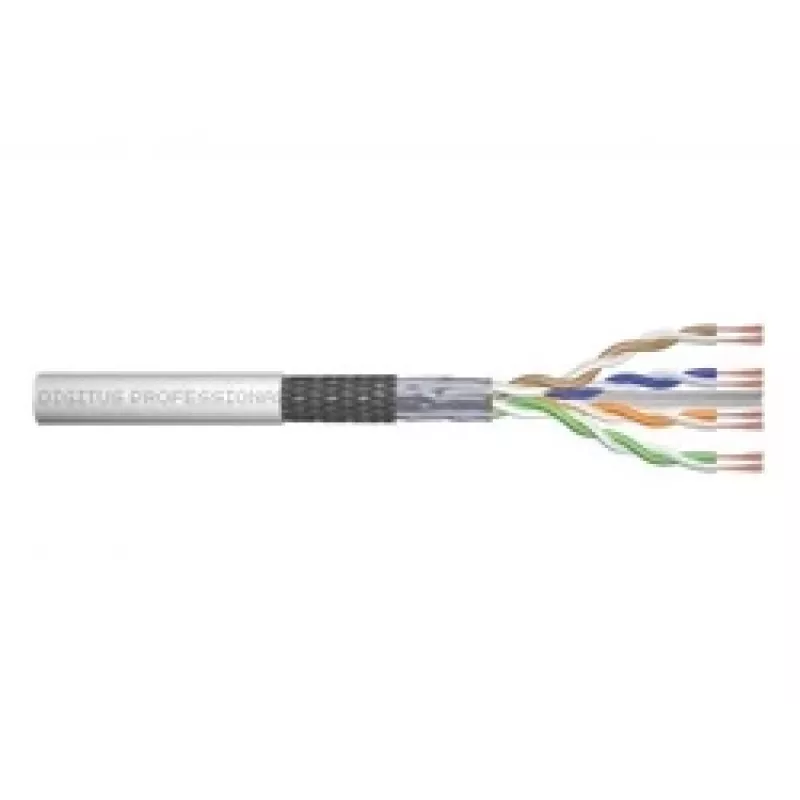 Sieťový kábel Digitus CAT 6 SF/UTP krútená dvojlinka patch kábel metráž 305 m sivý