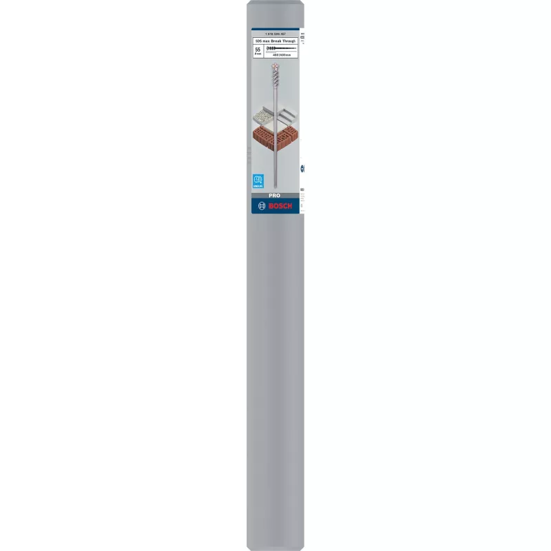 Bosch PRO SDS-max-9 BreakThrough vrták 1618596457, karbid, 55 mm, pracovná dĺžka 450 mm, celková dĺžka 600 mm, SDS-max, do betónu, muriva, vápenca