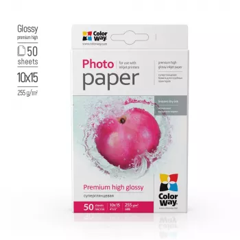 Fotografický papier ColorWay PSG2550504R lesklý 255 g/m² 10x15 cm 50 listov