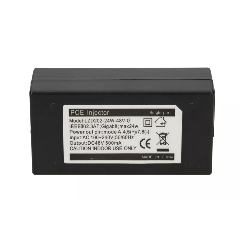 Extralink POE-48-24W-G napájací zdroj, 48V, 0,5A, 24W, Gigabit, kábel v balení 802.3af/at