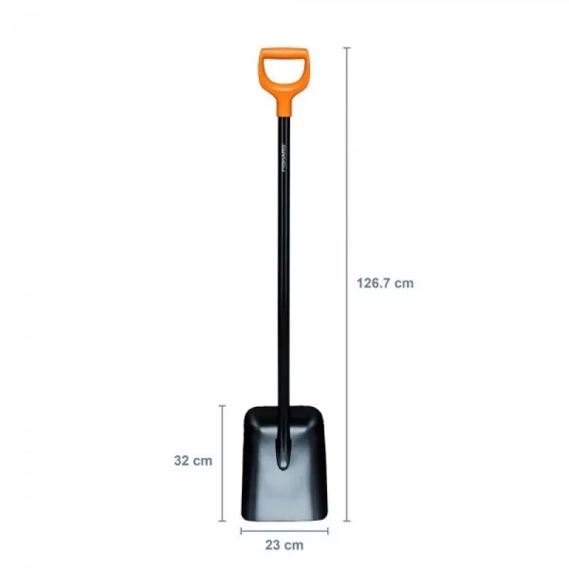 Fiskars Solid kovová lopata s D rukoväťou