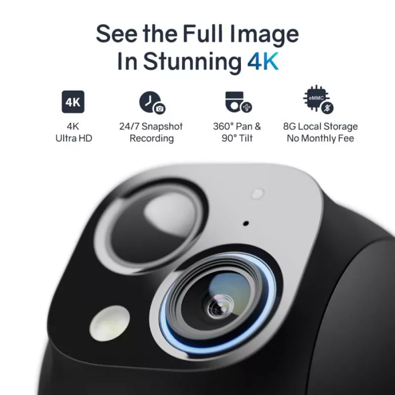 Safemo ST1 SolarCam 4K UHD video, 8x zoom, 132° výhľad, nočné videnie, Wi-Fi 2,4 GHz, 3W solár, biela