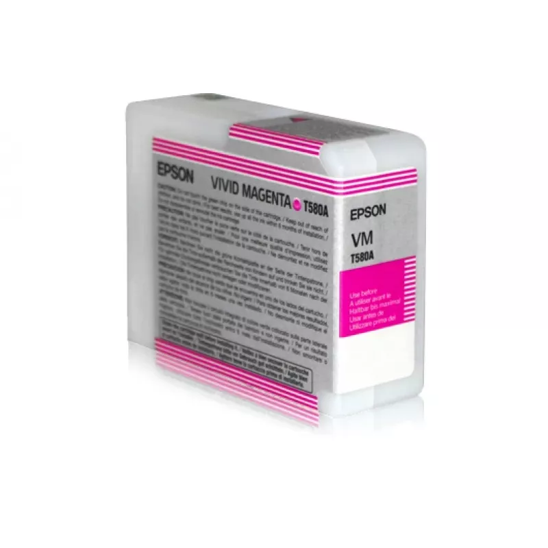 Epson Singlepack Vivid Magenta T580A00, Vivid Magenta, pigmentový atrament, 80 ml, 1 kus