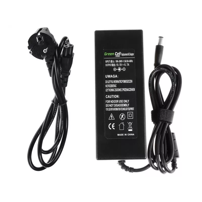 Napájací zdroj Green Cell AD35P 130 W AC/DC 19,5 V 6,7 A pre notebooky, pre interiér, čierny
