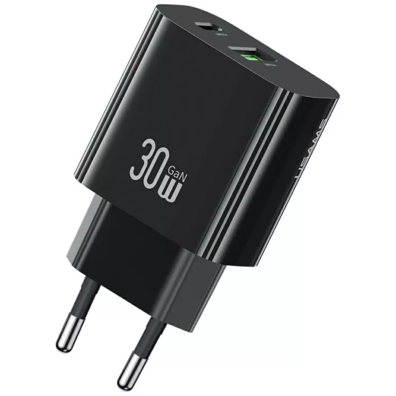 USAMS nabíjačka USA001631 30W s 1x USB-C a 1x USB-A rýchle nabíjanie