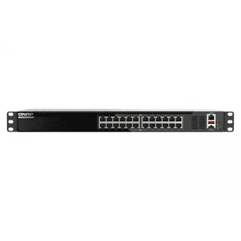 QNAP QSW-M3224-24T sieťový switch Managed L3 10G Ethernet (100/1000/10000) 1U čierna, strieborná