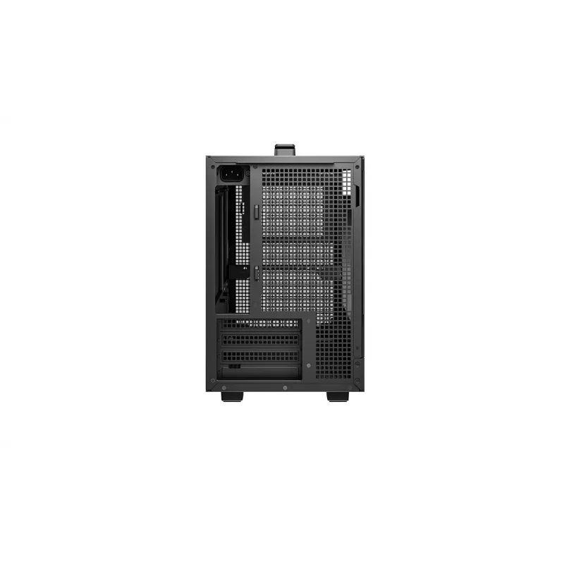 DeepCool CH160 PLUS R-CH160-BKNGM0-G kompaktná počítačová skriňa (SFF), Mini-ITX/Micro-ATX, tvrdené sklo, čierna