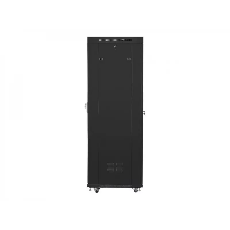 Lanberg FF01-6842-12BL 19-palcová voľne stojaca serverová skriňa 42U, 600x800 mm, sklenené dvere, LCD, IP20, na zloženie, čierna