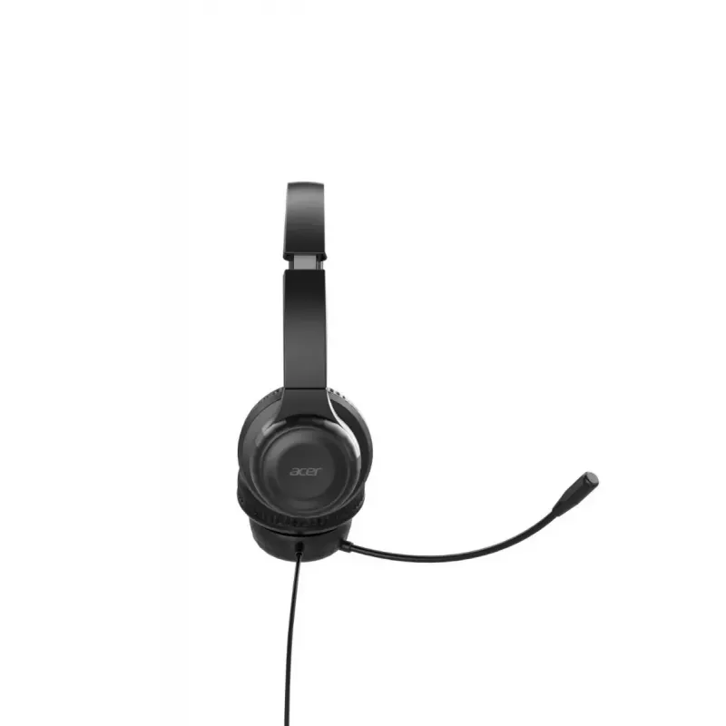 Acer AHW154 GP.HDS11.02D drôtová kancelárska náhlavná súprava, stereo, jack konektor, zabudovaný flexibilný mikrofón, čierna