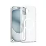 Crong Hybrid Matte Magnetic MagSafe puzdro pre iPhone 17 – priesvitná biela, PC+TPU